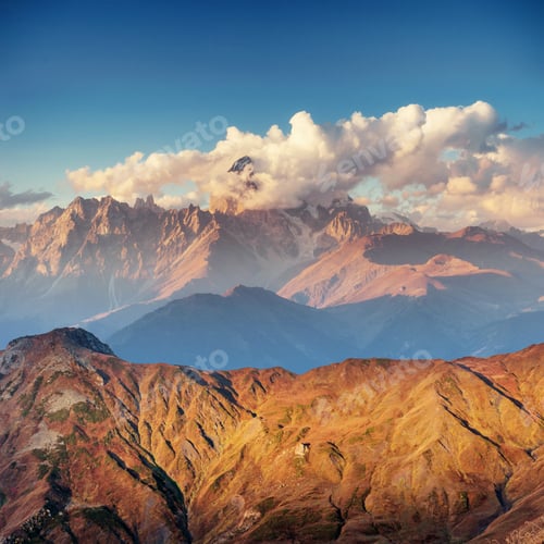 Preview: Thick fog on the mountain pass Goulet. Georgia, Svaneti. Europe.
