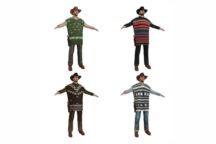 Preview: Wild West Cowboys with Ponchos