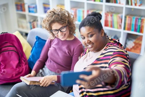 Preview: Selfie portrait at library