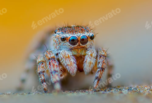 Preview: A Close-up picture of a Jumping Spider portrait Captured in Nature