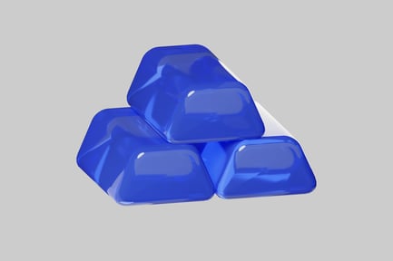 Preview: Stacked Shiny Blue Bars