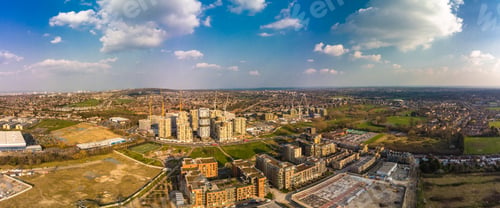 Preview: Aerial drone panoramic image of Kidbrooke Village, London