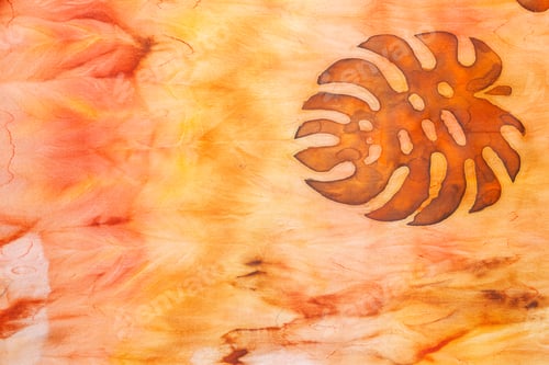 Preview: abstract pattern on silk fabric texture in yellow and brown tones