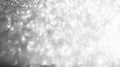 Preview: Grey Bokeh Background, White Light blur Abstract Festive Card Silver Sparkle