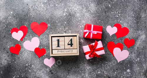 Preview: Valentines Day background with hearts