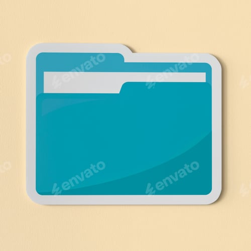 Preview: Icon of a blue folder