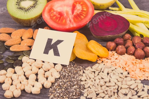 Preview: Healthy eating as source natural potassium, vitamin K, minerals and fiber