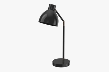 Preview: Elegant Black Desk Lamp with Adjustable Arm
