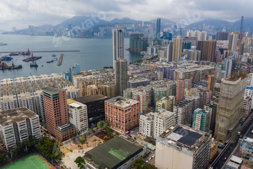 Preview: Hung hom, Hong Kong 17 May 2019: Aerial view of Hong Kong city