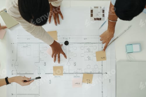 Preview: Engineers Working Over Plan Of Green Energy