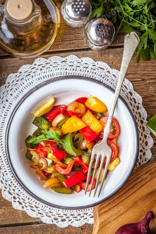 Preview: Ratatouille on a rustic table.