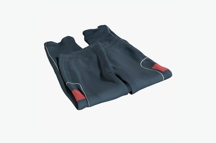 Preview: Athletic Sport Pants - Blue with Red Accent