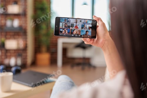 Preview: Asian woman on video call meeting online communication