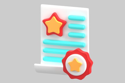 Preview: Abstract object with blue lines and stars