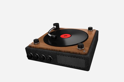 Preview: Vinyl Record Player 90s 3D Illustration