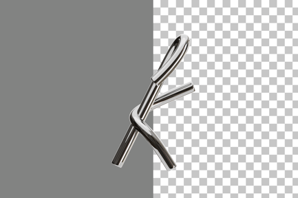 Preview: Chrome K 3D Icon