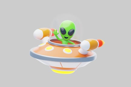 Alien in a spaceship.