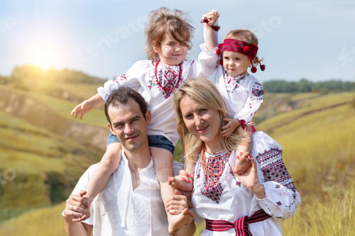 Preview: Ukrainian family at the outdoor