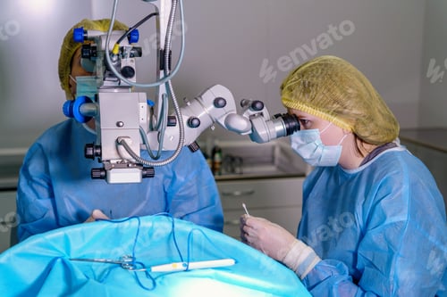 Preview: Blepharoplasty plastic surgery. Rejuvenation of the area around the eyes