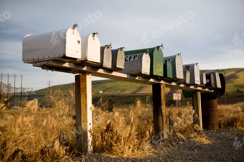 Preview: Row of mailboxes, Palouse, Washington