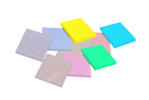Preview: colorful blank post-it notes