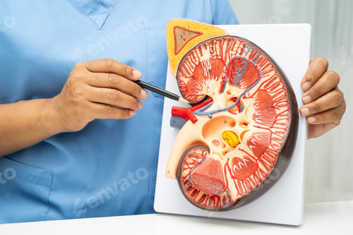Preview: Kidney disease, Chronic kidney disease ckd, Doctor hold human model