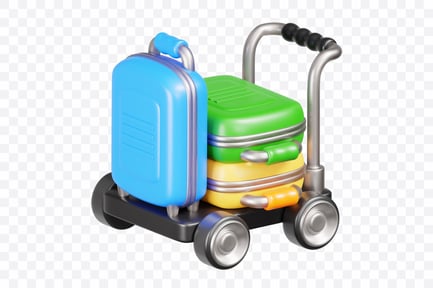 Preview: Airport Trolley With Suitcases