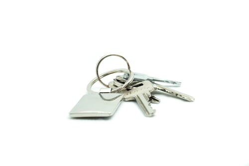 Preview: Silver keys isolated on a white background