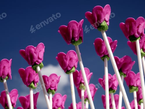 Preview: Colorful Flower royal icing cake decoration