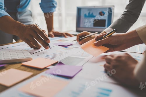 Preview: Business Team Meeting to Discuss Financial Data