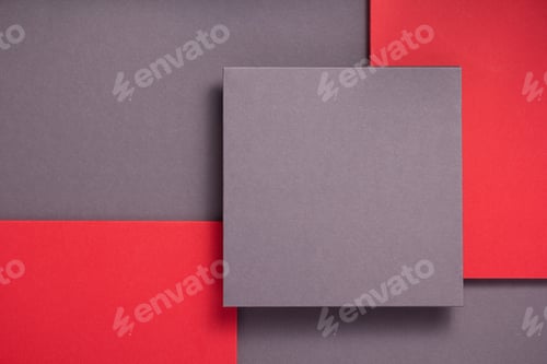 Preview: abstract grey or gray with red paper background