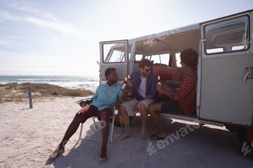 Preview: Friends enjoying at beach