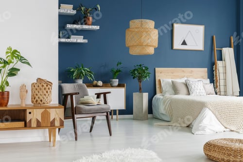 Preview: Wooden furniture in bedroom