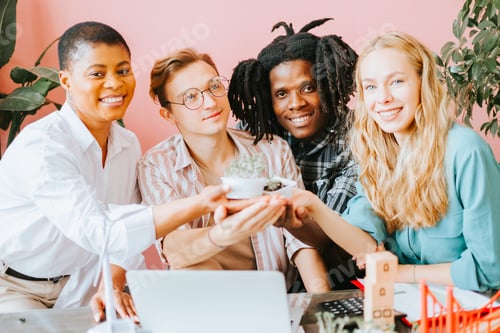 Preview: diversity and international group of young people students doctors