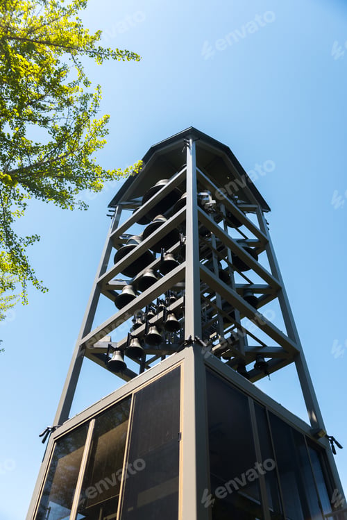 Preview: Tower With Big Metal Bells In The Park