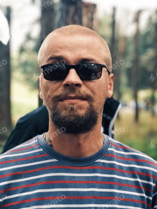 Preview: Outdoors man portrait