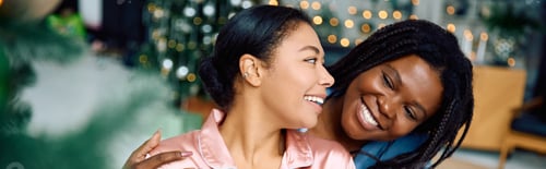 Preview: Heartfelt moments between two women in a cozy, festive setting filled with joy and love