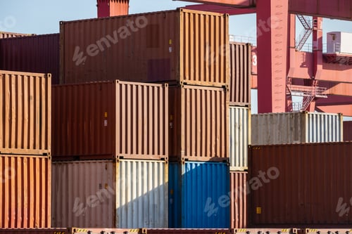 Preview: container yard closeup