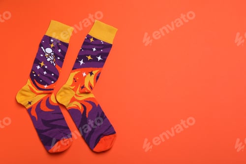 Preview: Casual clothes and wearing concept - socks, clothes for foot
