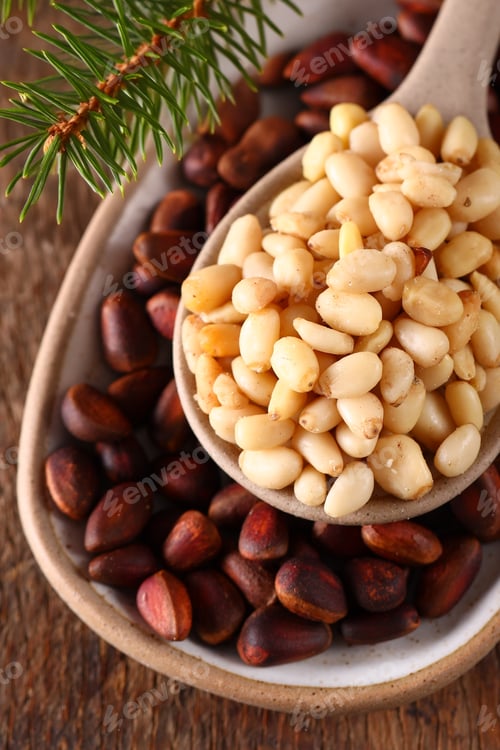 Preview: natural organic pine nuts for a healthy diet