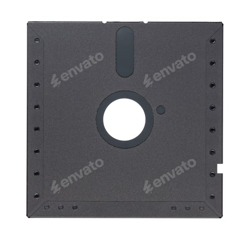 Preview: 5.25-inch floppy disk or diskette isolated on white