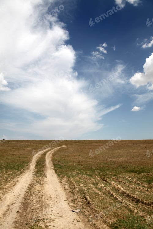 Preview: Country road in village.