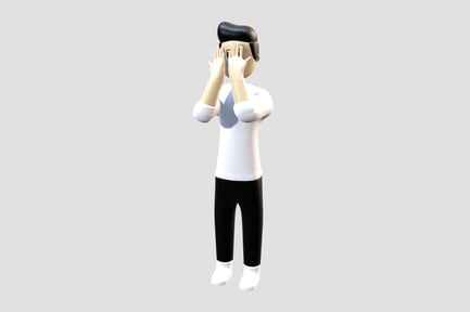 Preview: 3D Covering Face Character