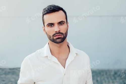 Preview: Handsome ethnic man looking at camera
