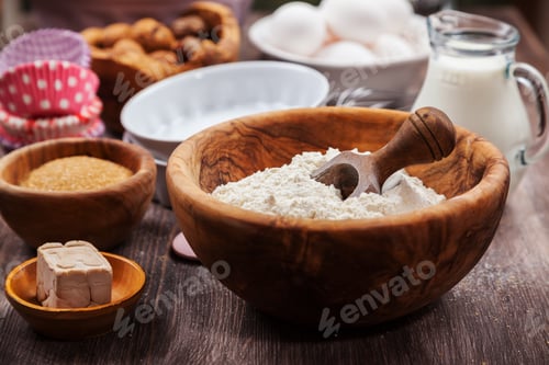 Preview: Baking utensils and ingredients