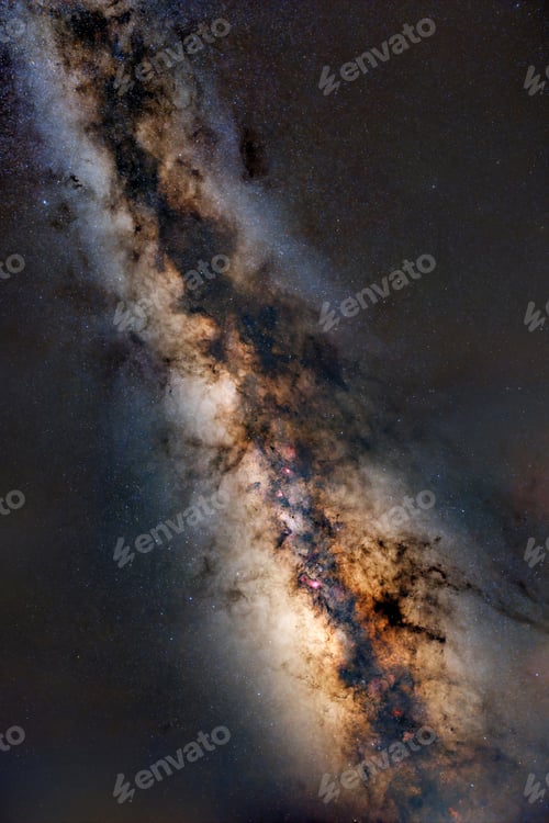 Preview: Milky Way galaxy core shining with vibrant star fields