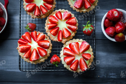 Vista previa: Tartaletas pequeñas y deliciosas caseras con fresas