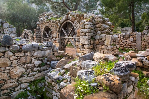 Preview: View on the ancient ruins of Lycian town of Olympos, Turkey.