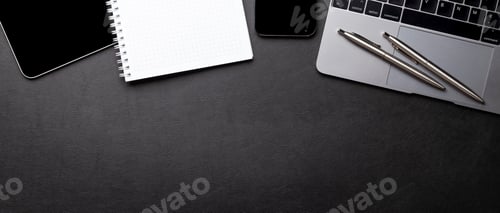 Preview: Tablet and smartphone with blank screen