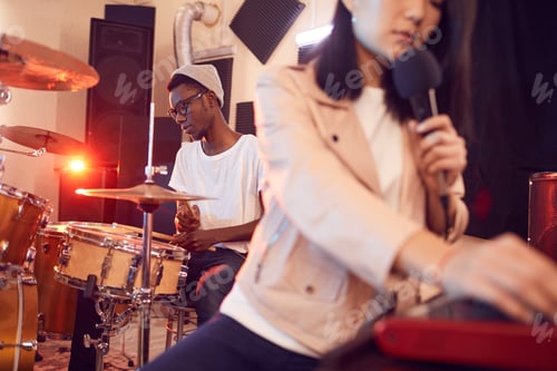 Preview: Music Band Working in Studio
